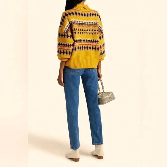 NWT RAG & BONE Willow Fair Isle wool turtleneck sweater $475. - Picture 8 of 8